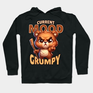 Angry Cute Bear Actual Mood Grumpy But Cute Pookie Bear Hoodie